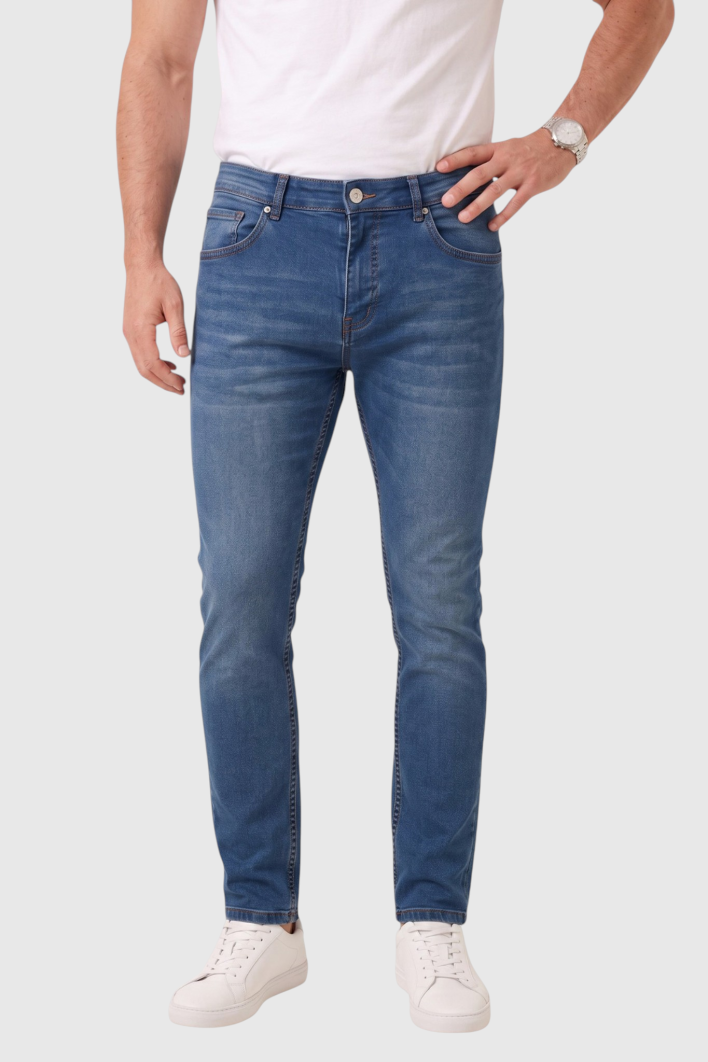 DeepSEA Erkek Slim Fit Dar Kesim Likralı Kot Pantolon – Dar Paça İnce Esnek Jean 2608306 2