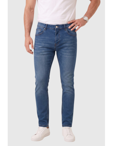 DeepSEA Erkek Slim Fit Dar Kesim Likralı Mavi Kot Pantolon – Yumuşak Dokulu Esnek Jean 2600692