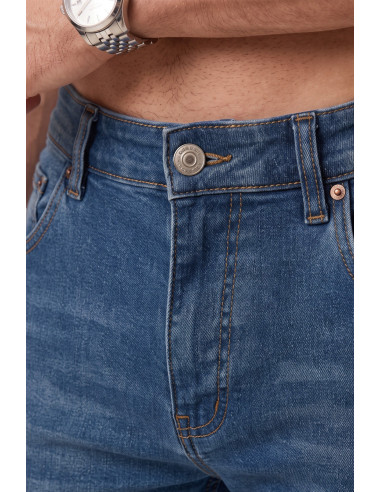 DeepSEA Erkek Slim Fit Dar Kesim Likralı Kot Pantolon – Dar Paça İnce Esnek Jean 2608306