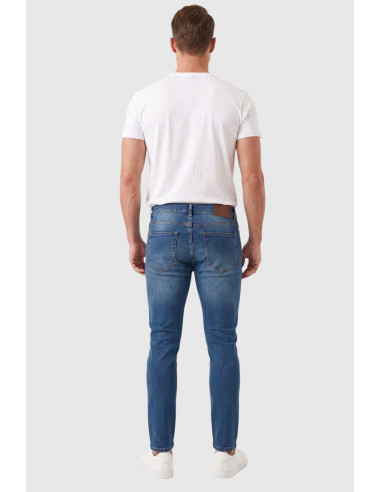 DeepSEA Erkek Slim Fit Dar Kesim Likralı Mavi Kot Pantolon – Yumuşak Dokulu Esnek Jean 2600692