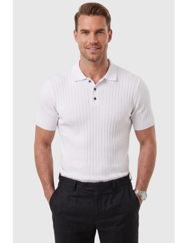 DeepSEA Erkek Regular Fit Rahat Kesim Düğmeli Polo Yaka Triko Tişört Yumuşak Likralı 2608210
