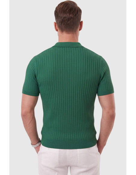 DeepSEA Erkek Regular Fit Rahat Kesim Düğmeli Polo Yaka Triko Tişört Yumuşak Likralı 2608210