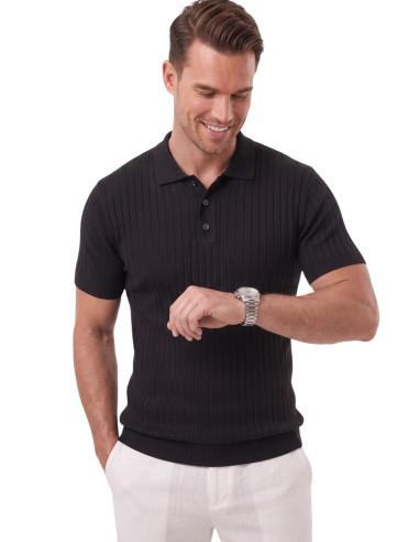 DeepSEA Erkek Regular Fit Rahat Kesim Düğmeli Polo Yaka Triko Tişört Yumuşak Likralı 2608210