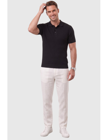 DeepSEA Erkek Regular Fit Rahat Kesim Düğmeli Polo Yaka Triko Tişört Yumuşak Likralı 2608210