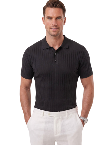 DeepSEA Erkek Regular Fit Rahat Kesim Düğmeli Polo Yaka Triko Tişört Yumuşak Likralı 2608210