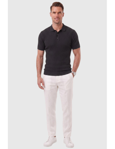 DeepSEA Erkek Regular Fit Rahat Kesim Düğmeli Polo Yaka Triko Tişört Yumuşak Likralı 2608210