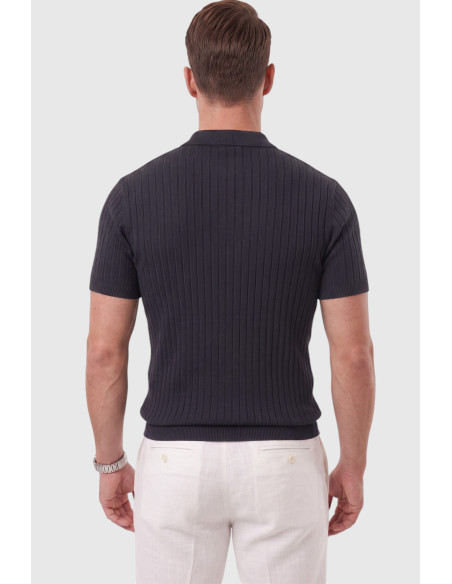 DeepSEA Erkek Regular Fit Rahat Kesim Düğmeli Polo Yaka Triko Tişört Yumuşak Likralı 2608210