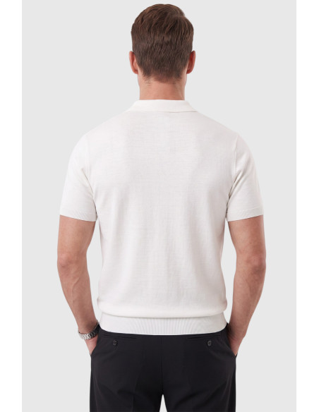 DeepSEA Erkek Fermuarlı Polo Yaka Triko Tişört Regular Fit Rahat Kesim 2604360