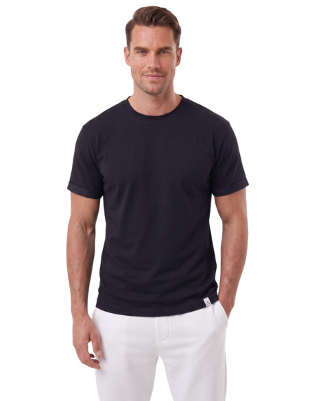 DeepSEA Erkek Slim Fit %90 Pamuk Likralı Yumuşak Dokulu Basic Tişört 1801131