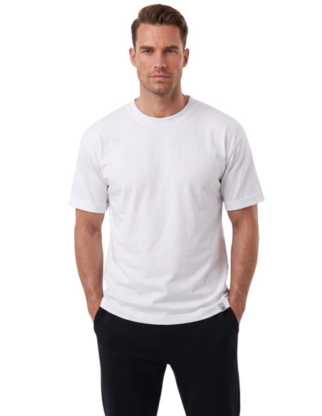 DeepSEA Erkek Slim Fit %90 Pamuk Likralı Yumuşak Dokulu Basic Tişört 1801131