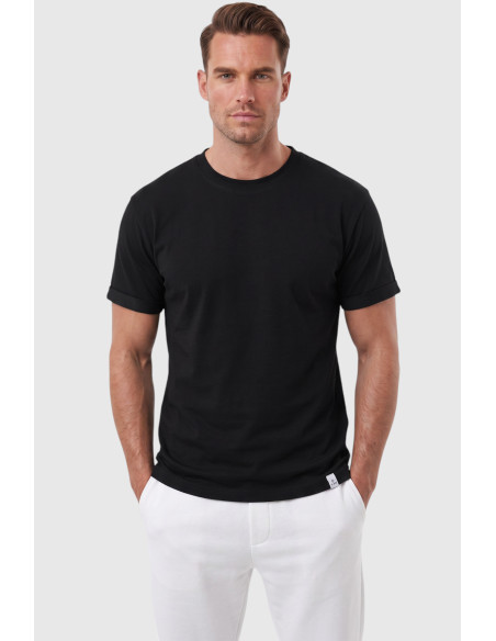 DeepSEA Erkek Slim Fit %90 Pamuk Likralı Yumuşak Dokulu Basic Tişört 1801131