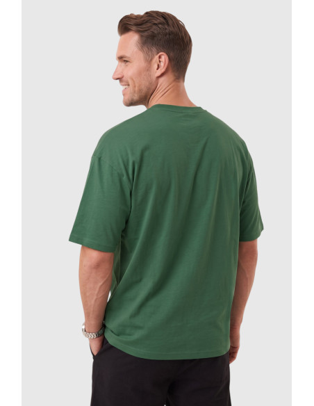 DeepSEA %100 Pamuk Oversize Geniş Kesim Bisiklet Yaka Basic Tişört 2604362