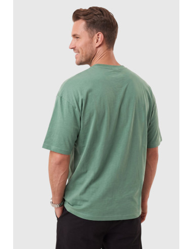 DeepSEA %100 Pamuk Oversize Geniş Kesim Bisiklet Yaka Basic Tişört 2604362