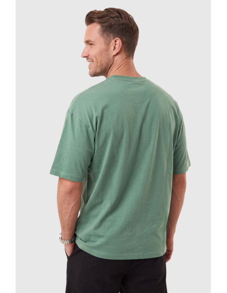 DeepSEA %100 Pamuk Oversize Geniş Kesim Bisiklet Yaka Basic Tişört 2604362