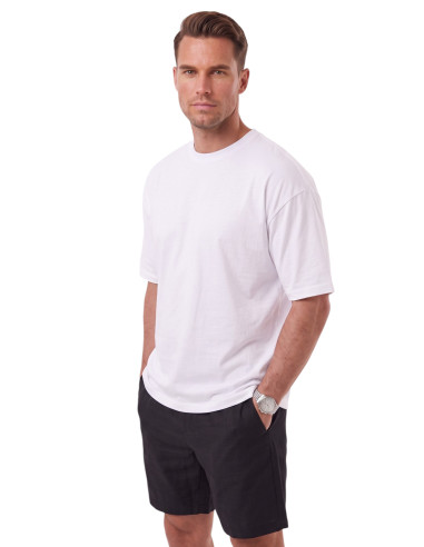DeepSEA %100 Pamuk Oversize Geniş Kesim Bisiklet Yaka Basic Tişört 2604362