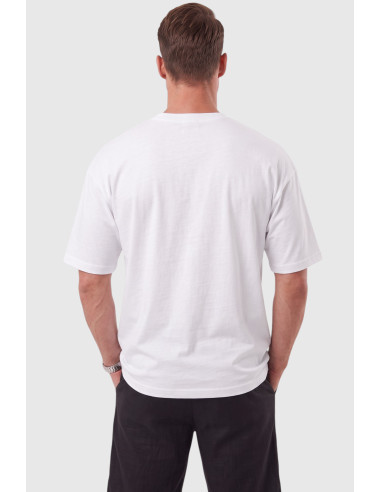 DeepSEA %100 Pamuk Oversize Geniş Kesim Bisiklet Yaka Basic Tişört 2604362