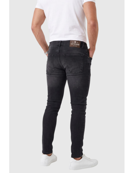 DeepSEA Erkek Slim Fit %98 Pamuk Likralı Taşlanmış Yıpratma Detaylı Kot Pantolon 2600041