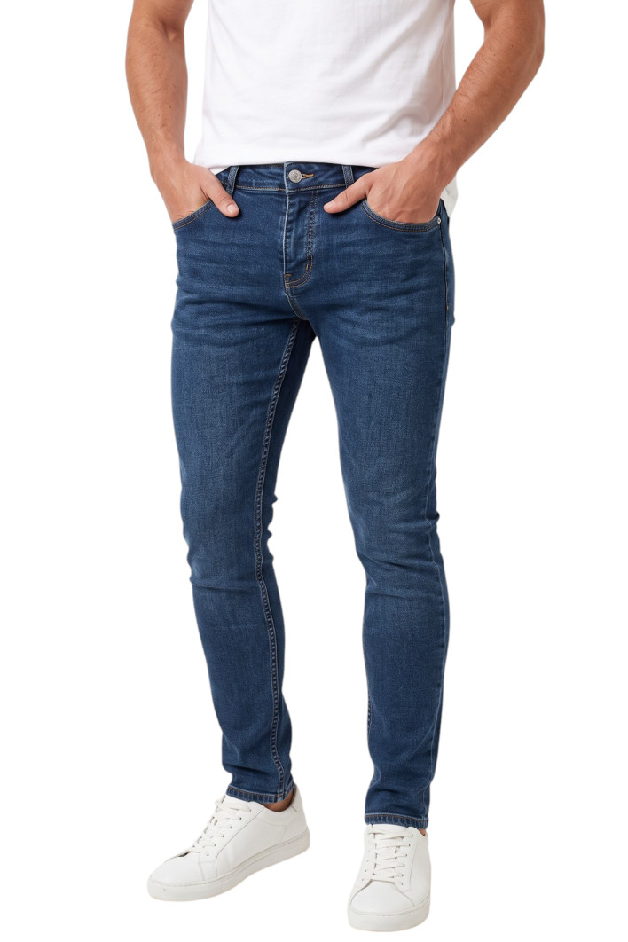DeepSEA Erkek Slim Fit Dar Kesim Likralı Kot Pantolon – Dar Paça İnce Esnek Jean 2608306 2