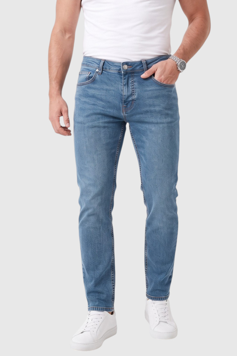 DeepSEA Erkek Slim Fit Dar Kesim Likralı Kot Pantolon – Dar Paça İnce Esnek Jean 2608306
