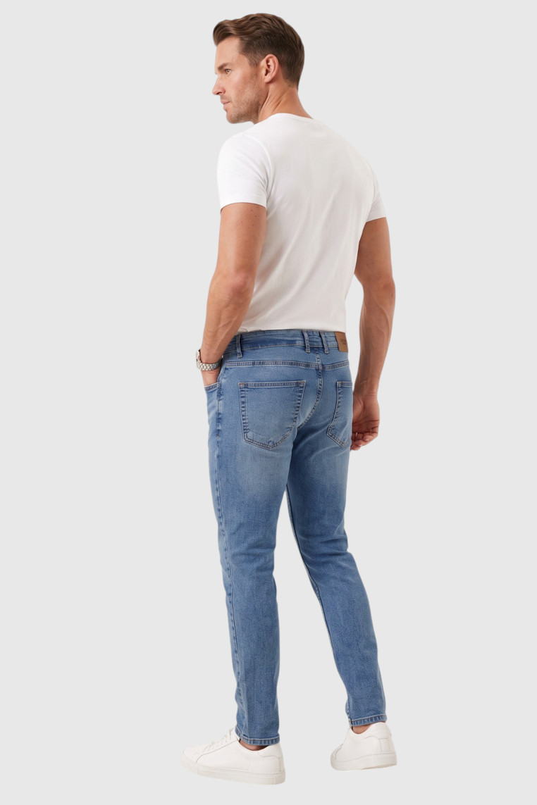 DeepSEA Erkek Slim Fit Dar Kesim Likralı Kot Pantolon – Dar Paça İnce Esnek Jean 2608306