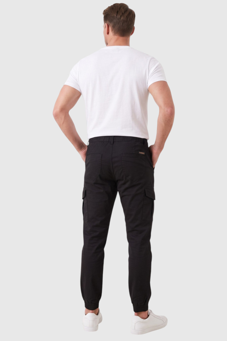 DeepSEA Erkek Slim Fit Likralı Kargo Cepli Jogger Pantolon – İpli Bel Lastikli Paça 2600589