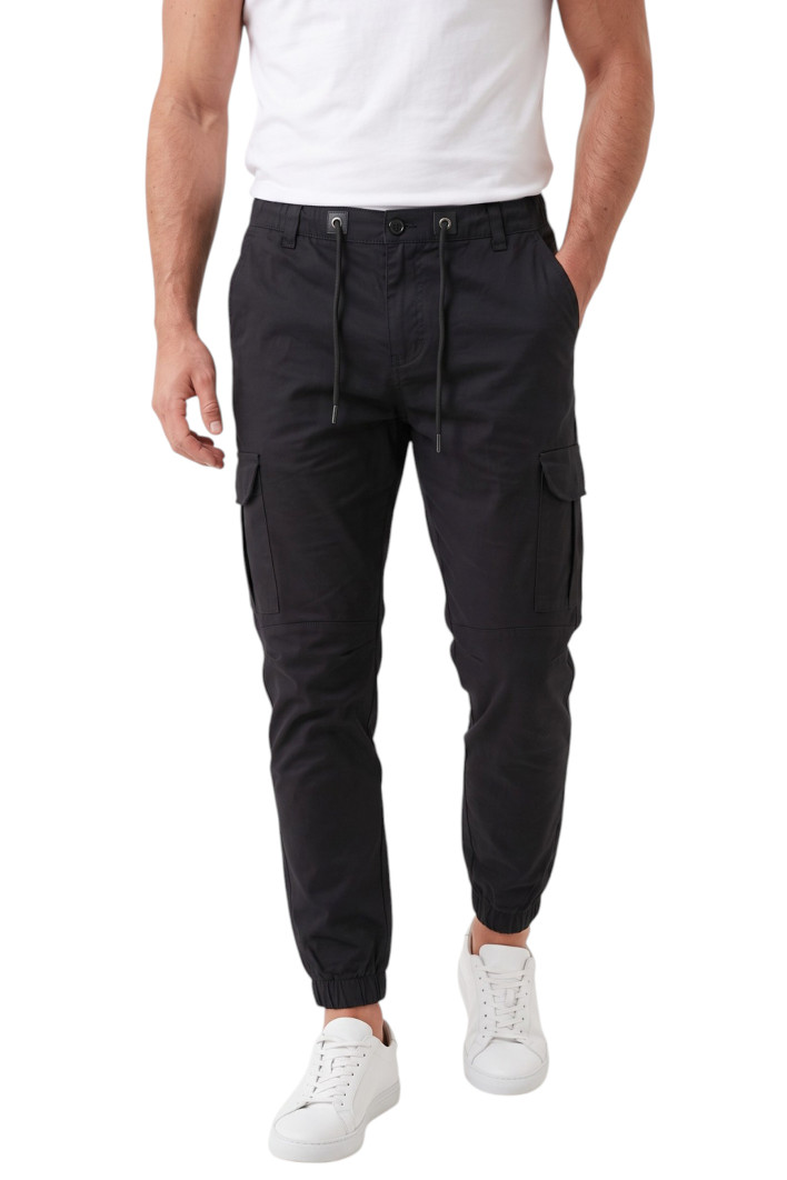 DeepSEA Erkek Slim Fit Likralı Kargo Cepli Jogger Pantolon – İpli Bel Lastikli Paça 2600589
