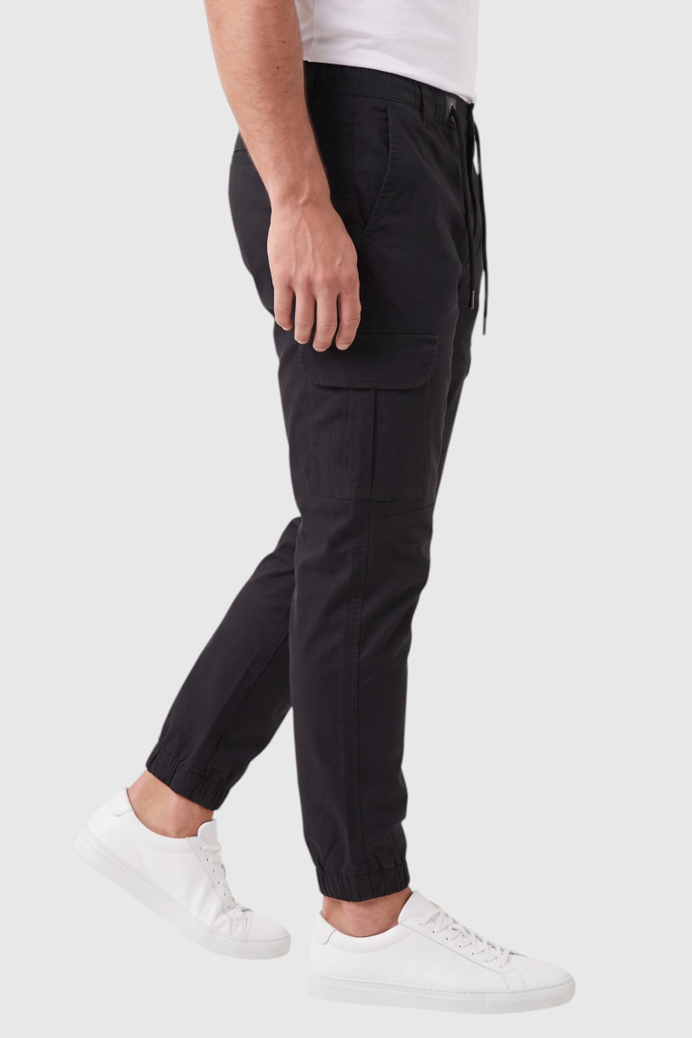 DeepSEA Erkek Slim Fit Likralı Kargo Cepli Jogger Pantolon – İpli Bel Lastikli Paça 2600589