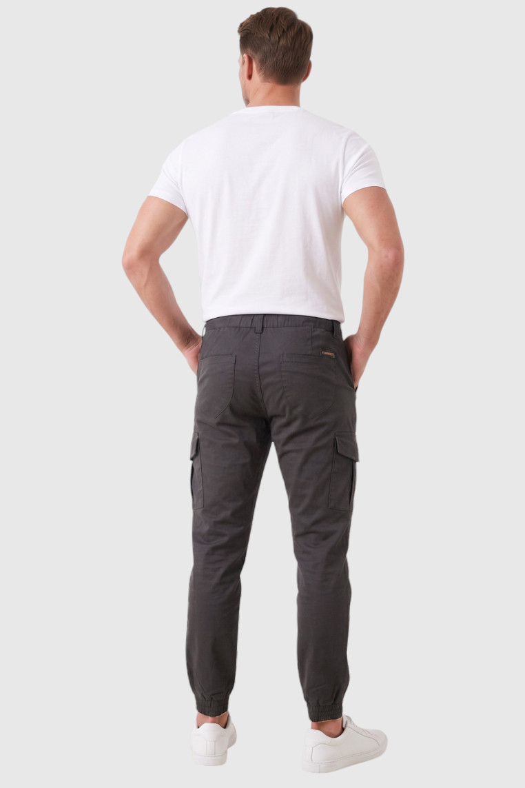 DeepSEA Erkek Slim Fit Likralı Kargo Cepli Jogger Pantolon – İpli Bel Lastikli Paça 2600589