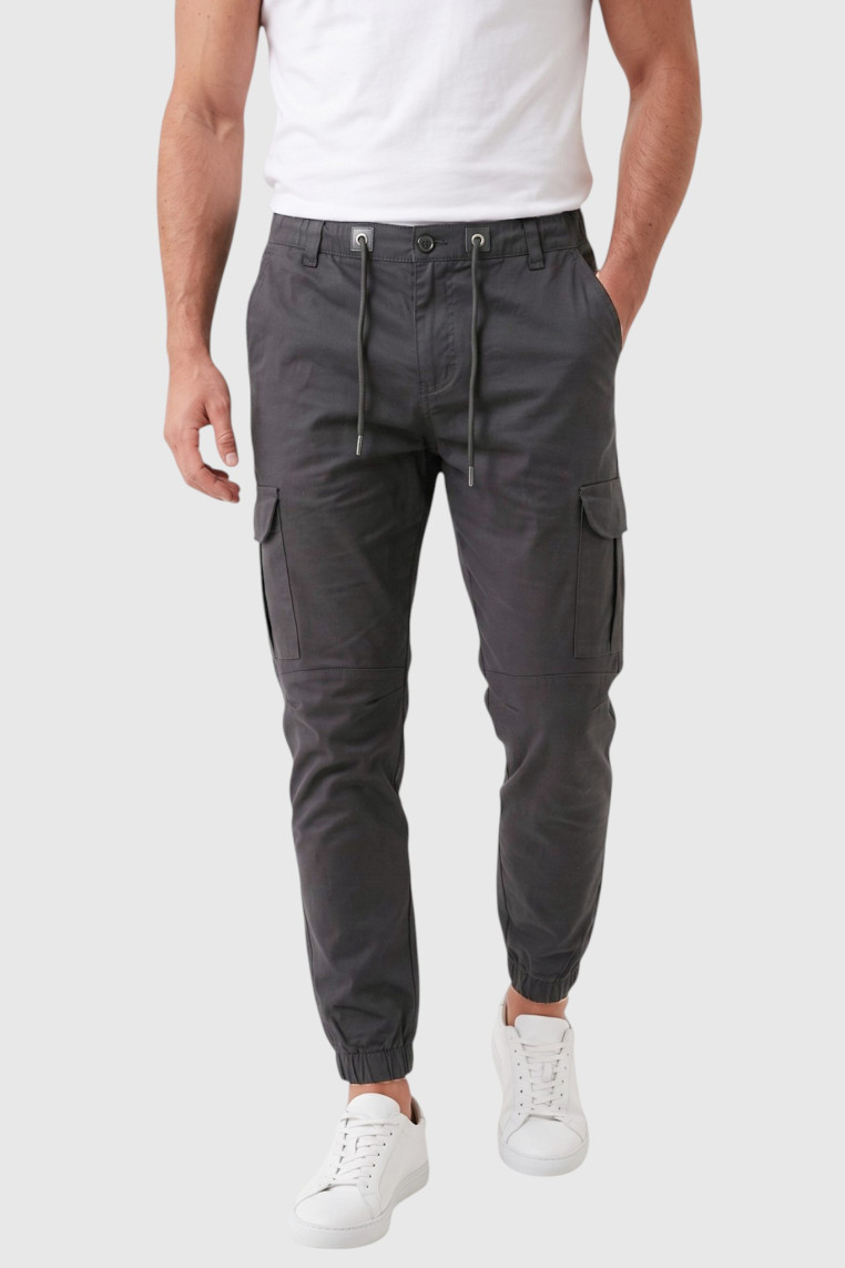 DeepSEA Erkek Slim Fit Likralı Kargo Cepli Jogger Pantolon – İpli Bel Lastikli Paça 2600589