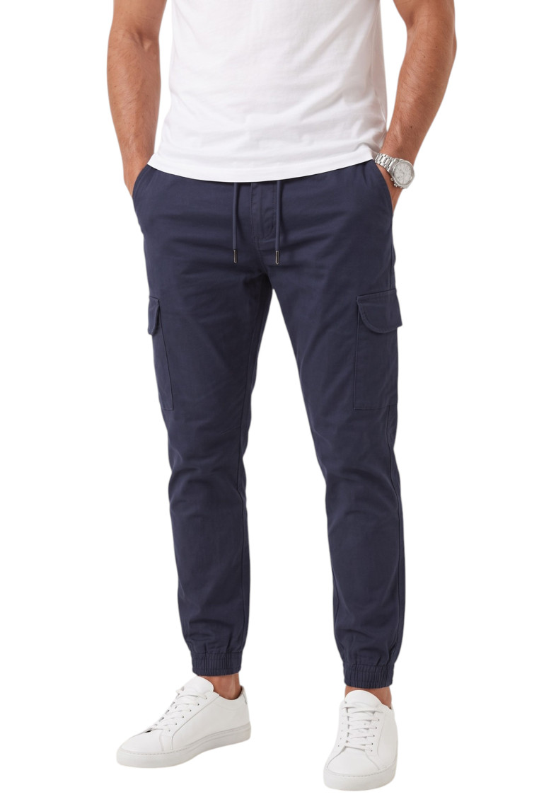 DeepSEA Erkek Slim Fit Likralı Kargo Jogger Pantolon – İpli Bel Lastikli Paça 1601569