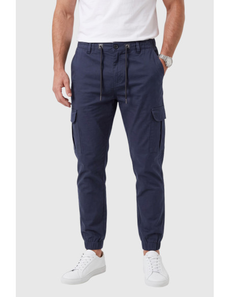 DeepSEA Erkek Slim Fit Likralı Kargo Jogger Pantolon – İpli Bel Lastikli Paça 1601569