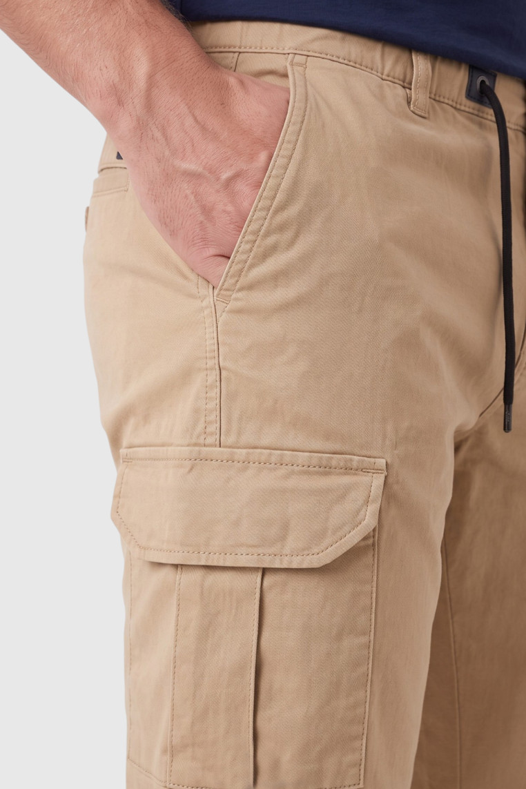 DeepSEA Erkek Slim Fit Likralı Kargo Jogger Pantolon – İpli Bel Lastikli Paça 1601569