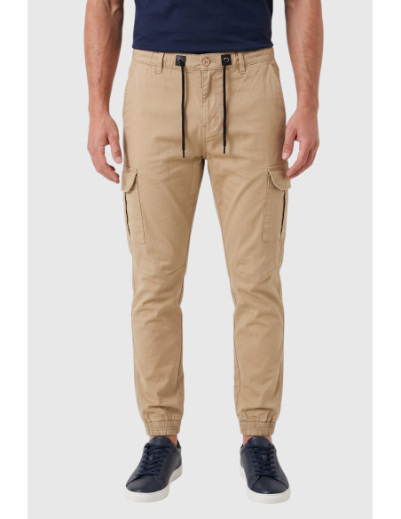 DeepSEA Erkek Slim Fit Likralı Kargo Jogger Pantolon – İpli Bel Lastikli Paça 1601569