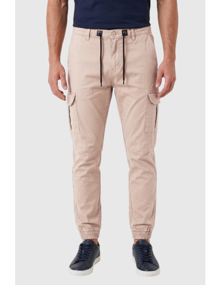 DeepSEA Erkek Slim Fit Likralı Kargo Jogger Pantolon – İpli Bel Lastikli Paça 1601569