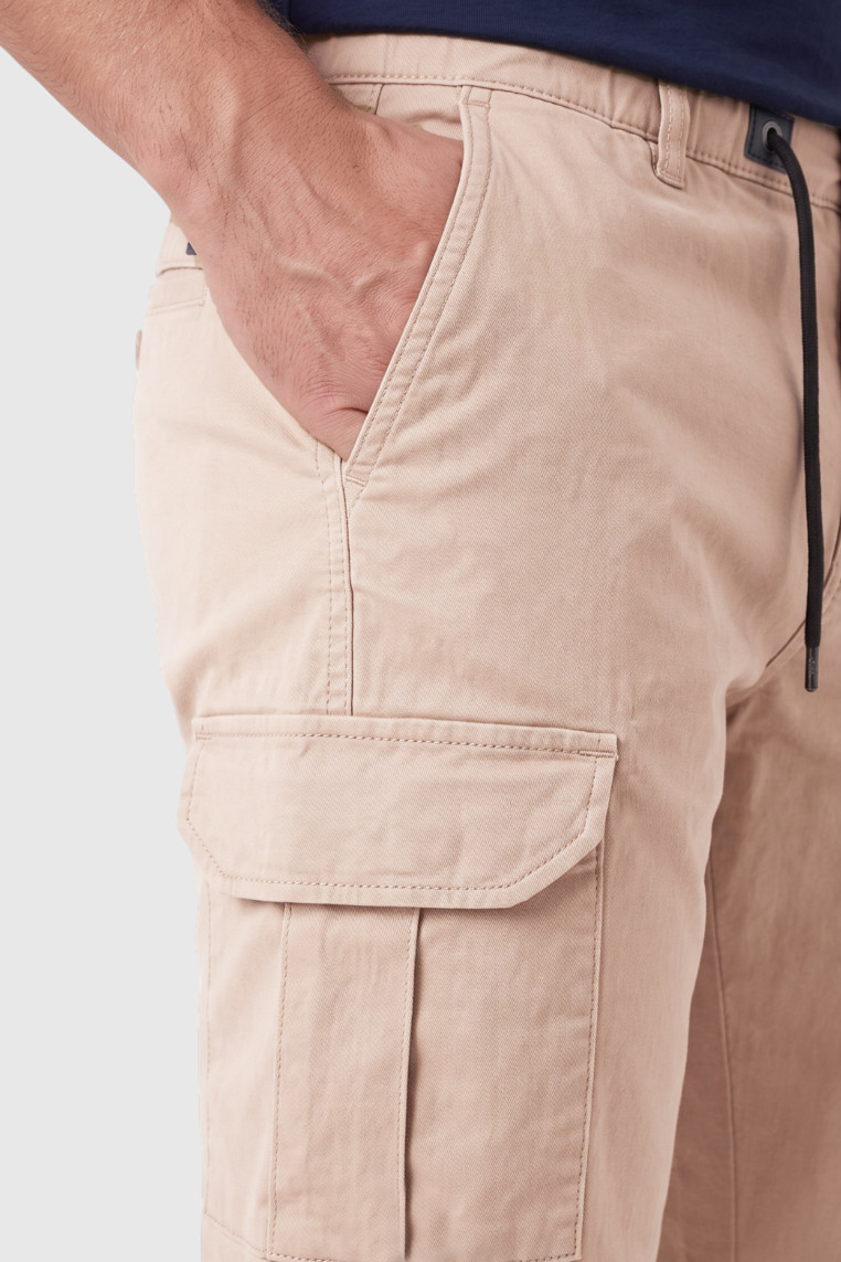 DeepSEA Erkek Slim Fit Likralı Kargo Jogger Pantolon – İpli Bel Lastikli Paça 1601569
