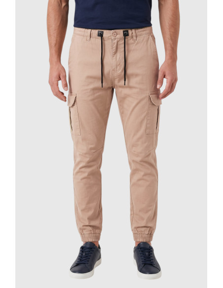 DeepSEA Erkek Slim Fit Likralı Kargo Jogger Pantolon – İpli Bel Lastikli Paça 1601569
