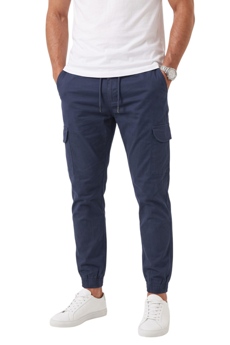 DeepSEA Erkek Slim Fit Likralı Kargo Jogger Pantolon – İpli Bel Lastikli Paça 1601569
