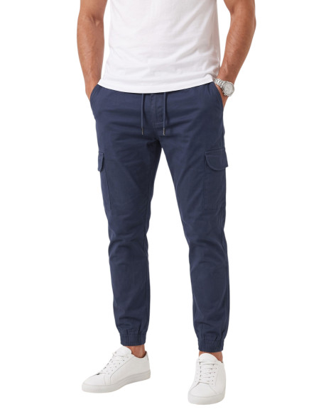 DeepSEA Erkek Slim Fit Likralı Kargo Jogger Pantolon – İpli Bel Lastikli Paça 1601569