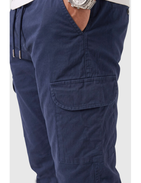 DeepSEA Erkek Slim Fit Likralı Kargo Jogger Pantolon – İpli Bel Lastikli Paça 1601569