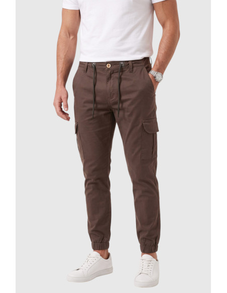 DeepSEA Erkek Slim Fit Likralı Kargo Jogger Pantolon – İpli Bel Lastikli Paça 1601569