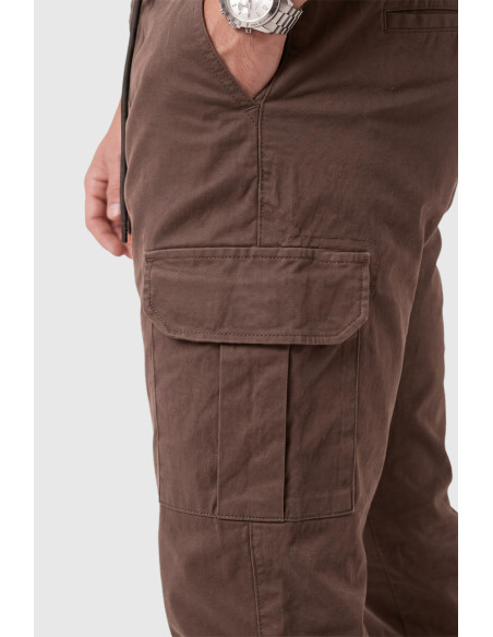 DeepSEA Erkek Slim Fit Likralı Kargo Jogger Pantolon – İpli Bel Lastikli Paça 1601569