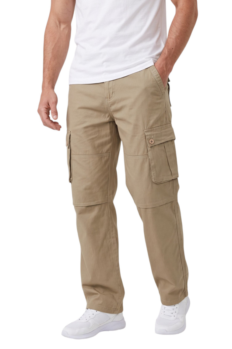 DeepSEA Erkek Relaxed Fit Bol Kesim Likralı Outdoor Kargo Pantolon – Çok Cepli Geniş Paça 1705421