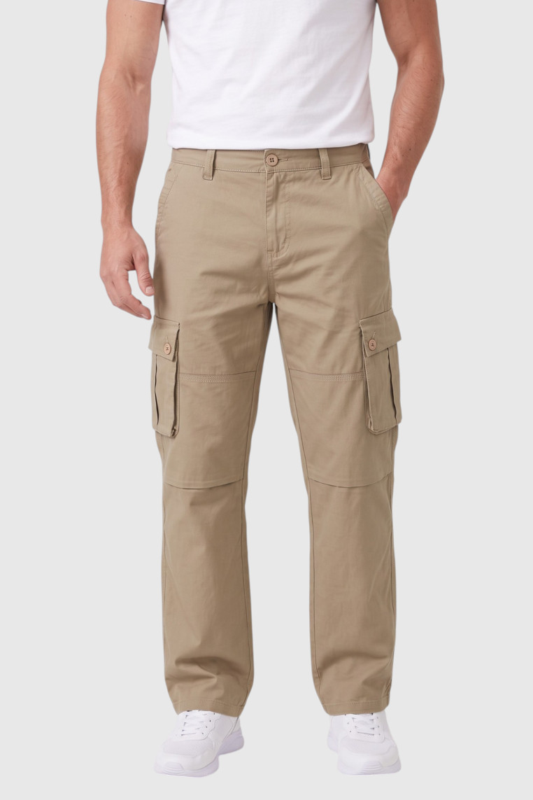 DeepSEA Erkek Relaxed Fit Bol Kesim Likralı Outdoor Kargo Pantolon – Çok Cepli Geniş Paça 1705421