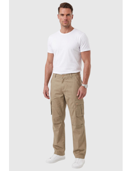 DeepSEA Erkek Relaxed Fit Bol Kesim Likralı Outdoor Kargo Pantolon – Çok Cepli Geniş Paça 1705421
