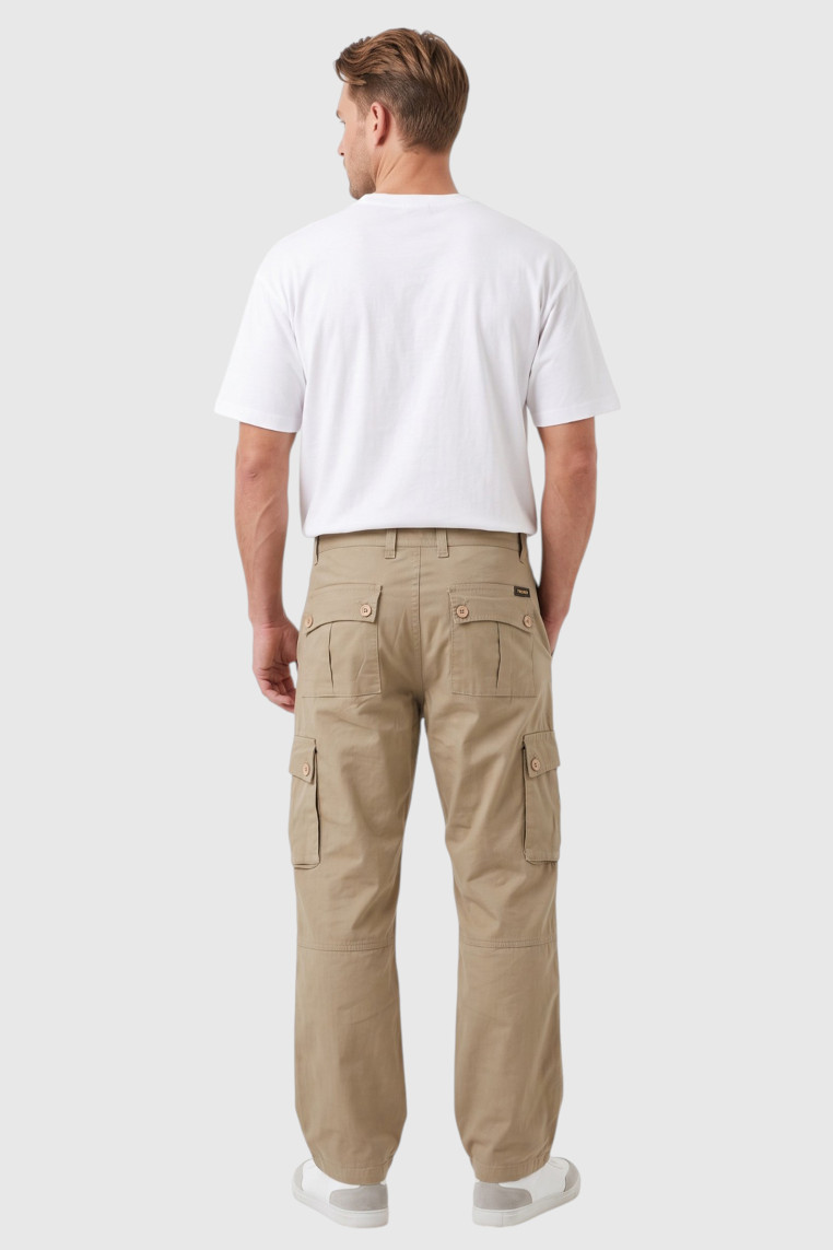 DeepSEA Erkek Relaxed Fit Bol Kesim Likralı Outdoor Kargo Pantolon – Çok Cepli Geniş Paça 1705421