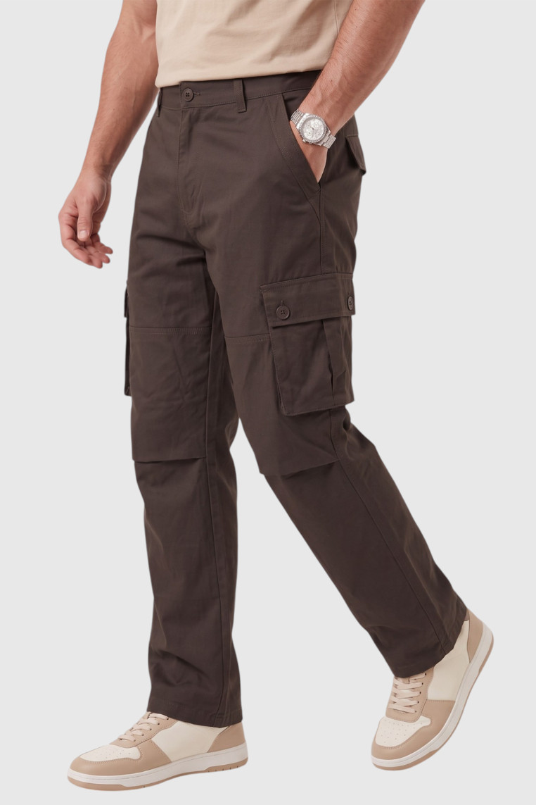 DeepSEA Erkek Relaxed Fit Bol Kesim Likralı Outdoor Kargo Pantolon – Çok Cepli Geniş Paça 1705421
