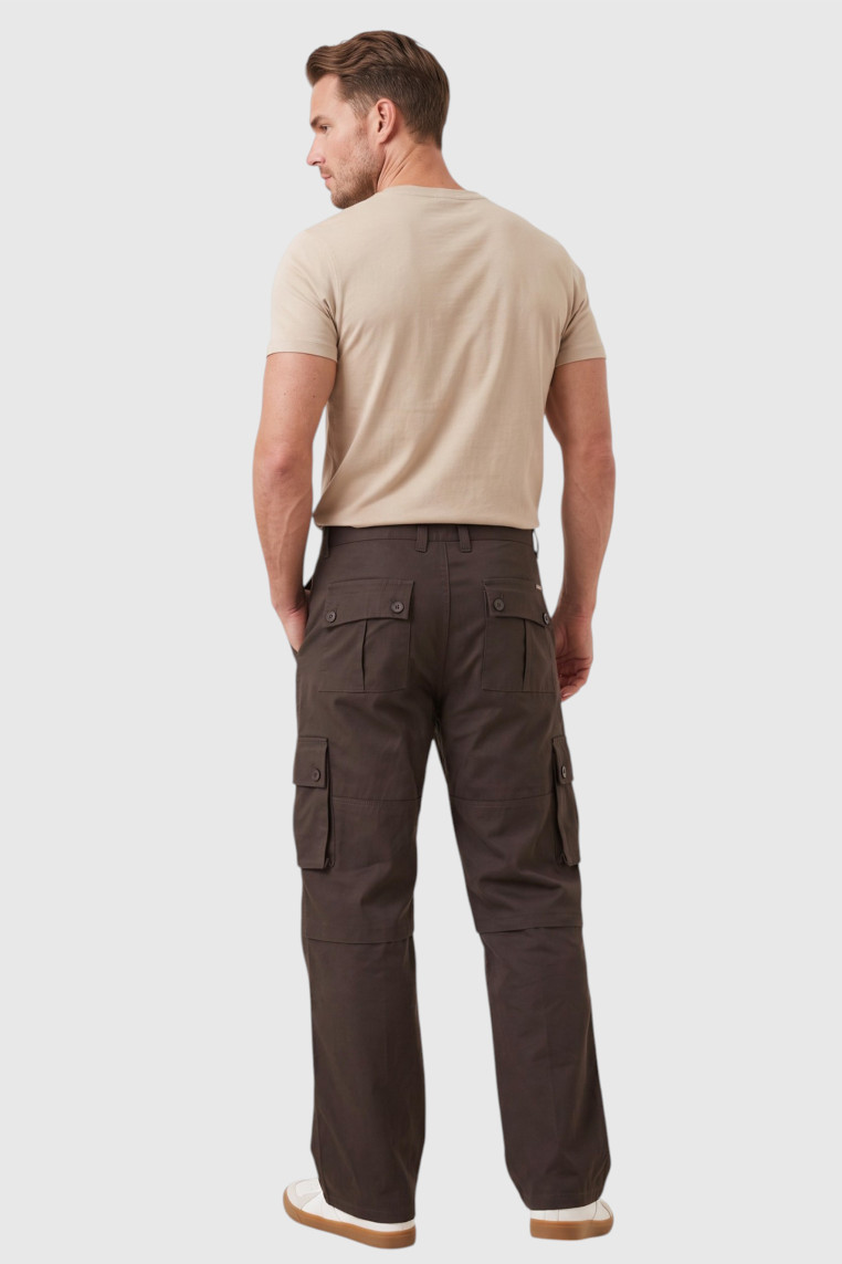 DeepSEA Erkek Relaxed Fit Bol Kesim Likralı Outdoor Kargo Pantolon – Çok Cepli Geniş Paça 1705421