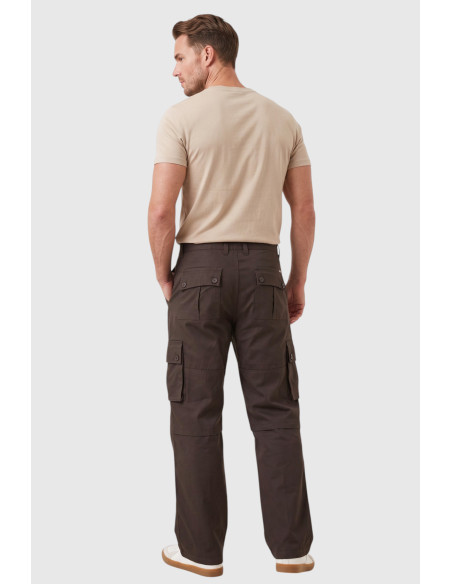 DeepSEA Erkek Relaxed Fit Bol Kesim Likralı Outdoor Kargo Pantolon – Çok Cepli Geniş Paça 1705421