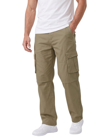 DeepSEA Erkek Relaxed Fit Bol Kesim Likralı Outdoor Kargo Pantolon – Çok Cepli Geniş Paça 1705421