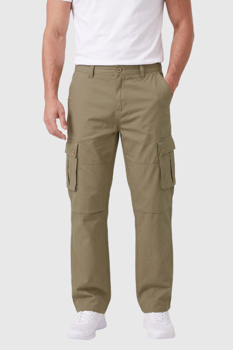 DeepSEA Erkek Relaxed Fit Bol Kesim Likralı Outdoor Kargo Pantolon – Çok Cepli Geniş Paça 1705421